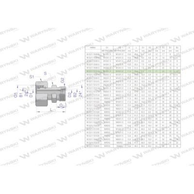 Złączka hydrauliczna metryczna AB (XKOR) 5211151012 | Exvi