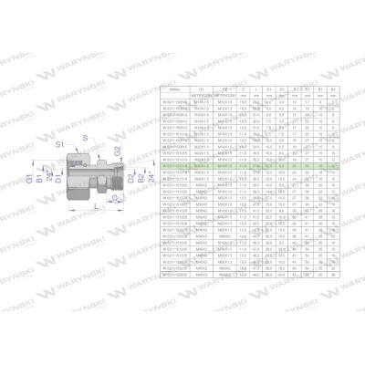 Złączka hydrauliczna metryczna AB (XKOR) 5211151018 | Exvi