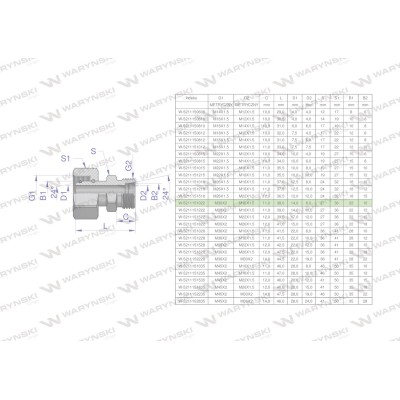 Złączka hydrauliczna metryczna AB (XKOR) 5211151022 | Exvi