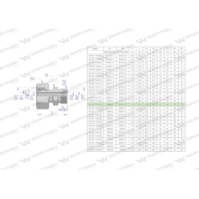 Złączka hydrauliczna metryczna AB (XKOR) 5211151222 | Exvi