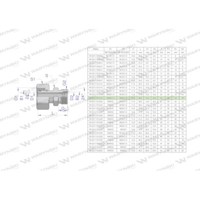 Złączka hydrauliczna metryczna AB (XKOR) 5211151518 | Exvi