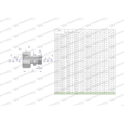 Złączka hydrauliczna metryczna AB (XKOR) 5211152835 | Exvi