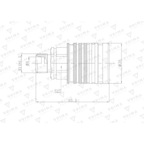 Szybkozłącze hydrauliczne gniazdo EURO V-M14GN | Exvi