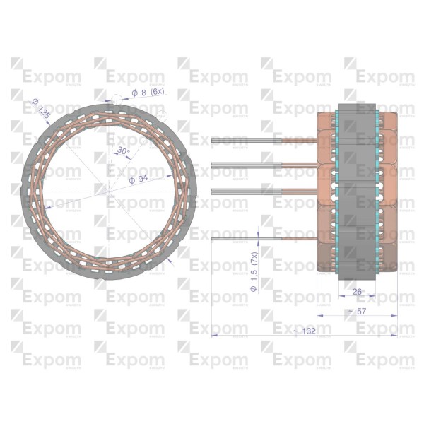 Stojan alternatora 0120484011EX Nowy 1125045073EX | Exvi
