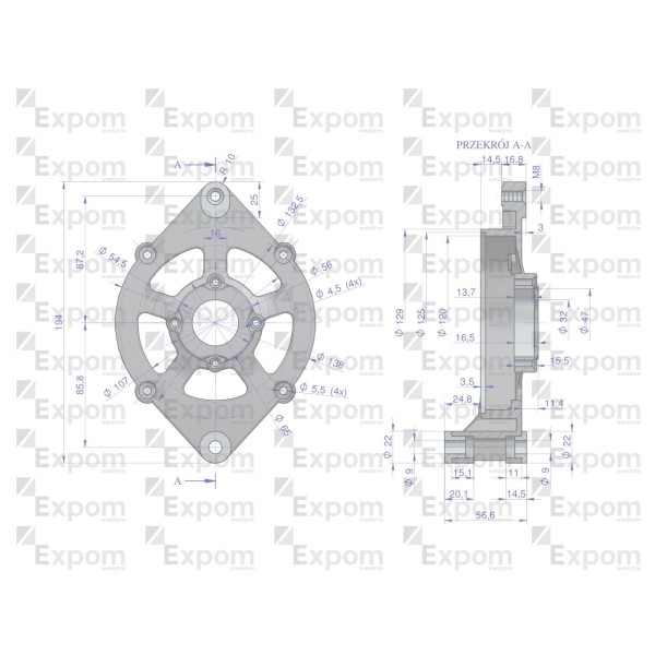 Pokrywa przednia alternatora 1125824579EX | Exvi