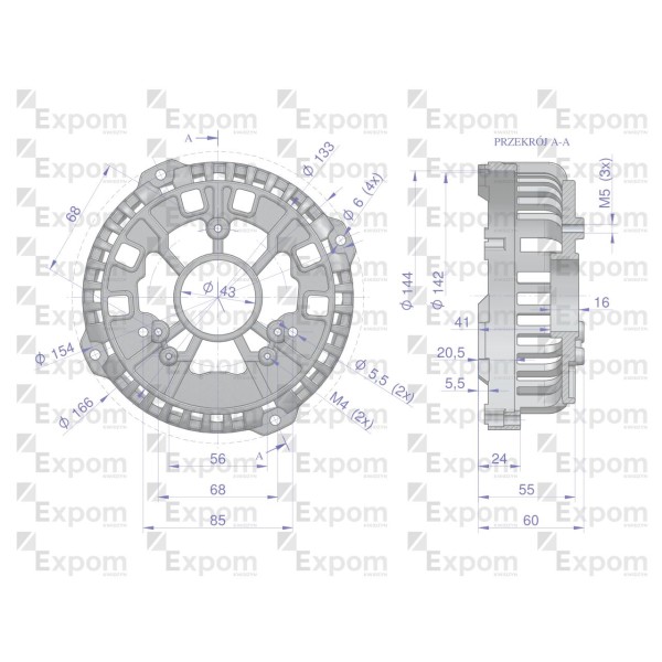 Pokrywa tylna alternatora 0123510074.2EX | Exvi