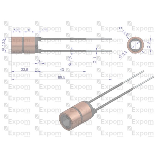 Komutator alternatora 100211-6420EX Nowy 135173EX | Exvi