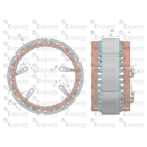 Stojan alternatora 100211-6420EX Nowy 021100-3260EX | Exvi