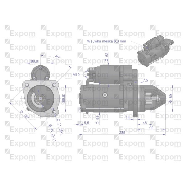 Rozrusznik typ Iskra AZE4230 EXPOM KWIDZYN eu MS235EX | Exvi
