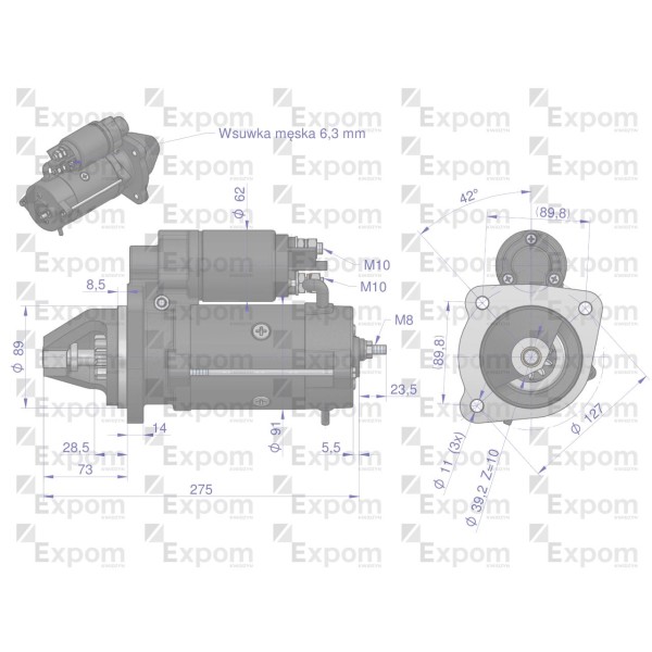 Rozrusznik MS 282, AZE4244, IS1378 typ Iskra MS395EX | Exvi
