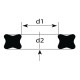 Pierścień x-ring 26.65x2.62 70 Shore XR2665262P010 | Exvi