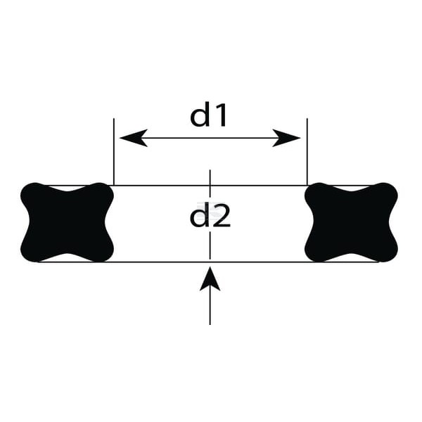 Pierścień x-ring 9.2x2.62 mm 75 Shore XR920262VP010 | Exvi