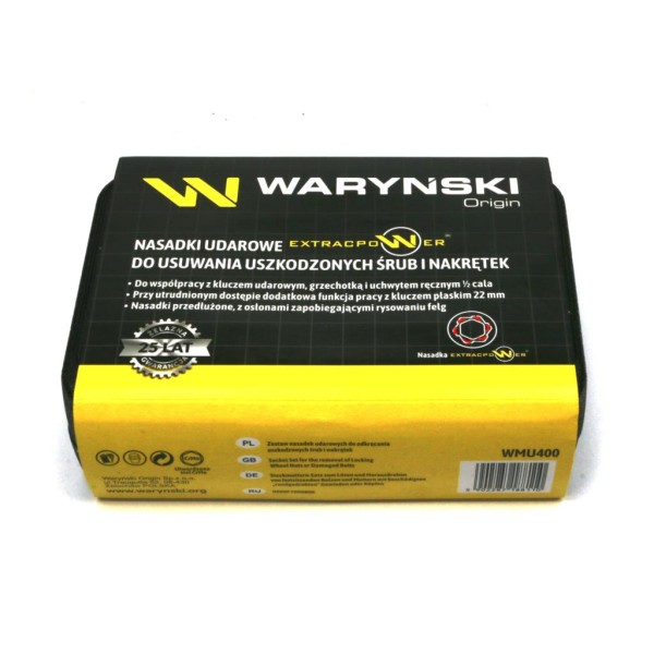 Zestaw nasadek udarowych 1/2 z uchwytem WMU400 | Exvi
