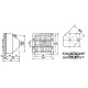 Reflektor kwadratowy, 140x112x112 mm Cobo 05230000 | Exvi