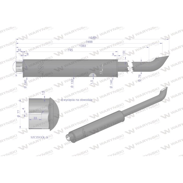 Tłumik rura Renault 7700519115 7700014000W | Exvi