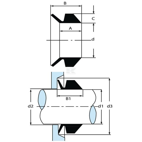 Pierścień uszczelniający v-ring Ø 14 mm 10 VR14SP010 | Exvi