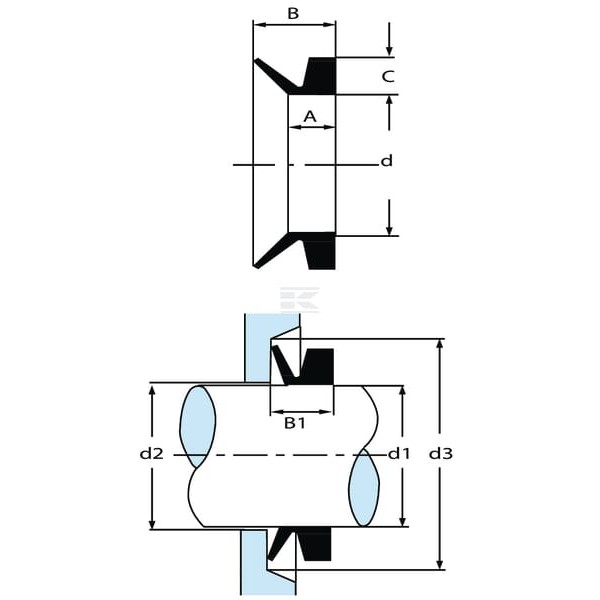 Uszczelnienie klinowe Ø 16 mm, 10 szt. VR16AP010 | Exvi