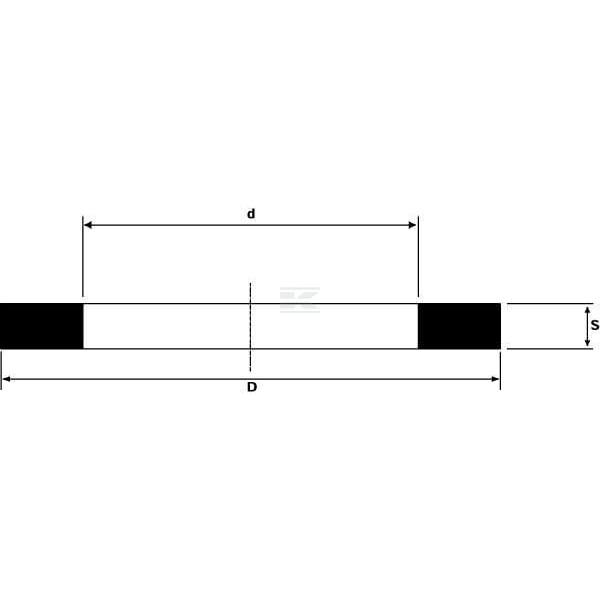 Podkładka miedziana, 13 x 19 x 1.5 mm CU131915P025 | Exvi