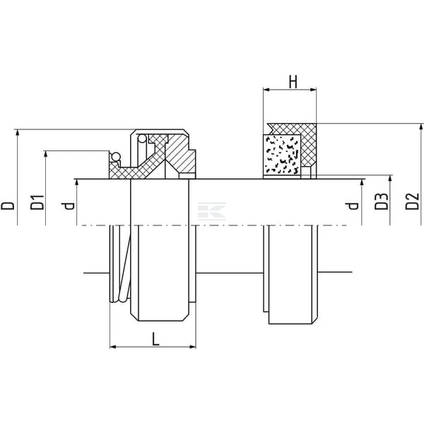 Uszczelniacz pompy wody MS10033461 | Exvi