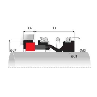 Uszczelnienie mech. BB0-Ø 60 mm MS12422051 | Exvi