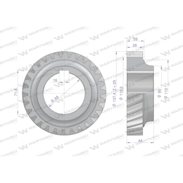 Koło napędzające II biegu 86120018 Z-29 80/12-118/2 | Exvi