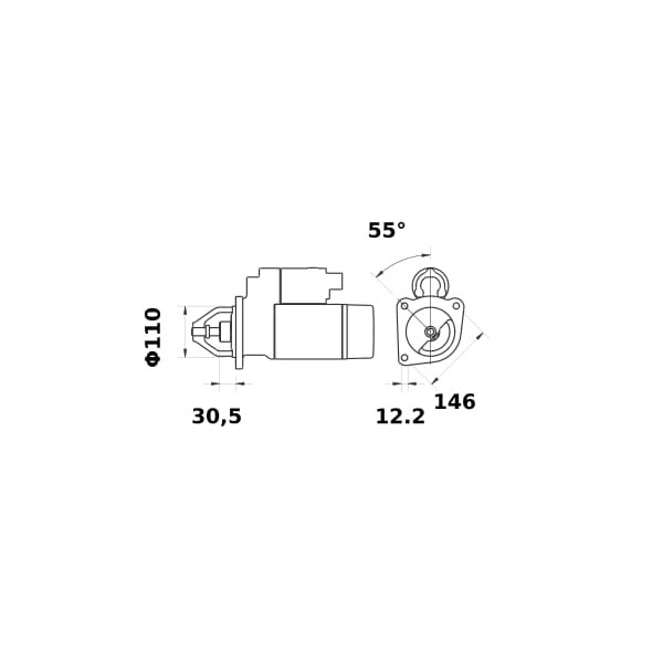 Rozrusznik 12V 2.6kW Z-9 MS78 | Exvi