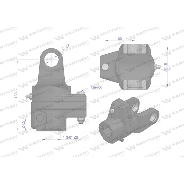 Sprzęgło na kołek wału Seria 3R 1300Nm WR214371 | Exvi