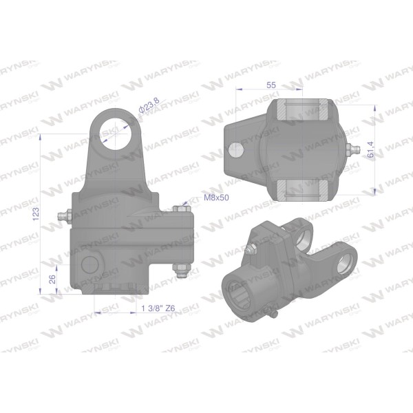 Sprzęgło na kołek wału Seria 2R 650Nm WR214271 | Exvi