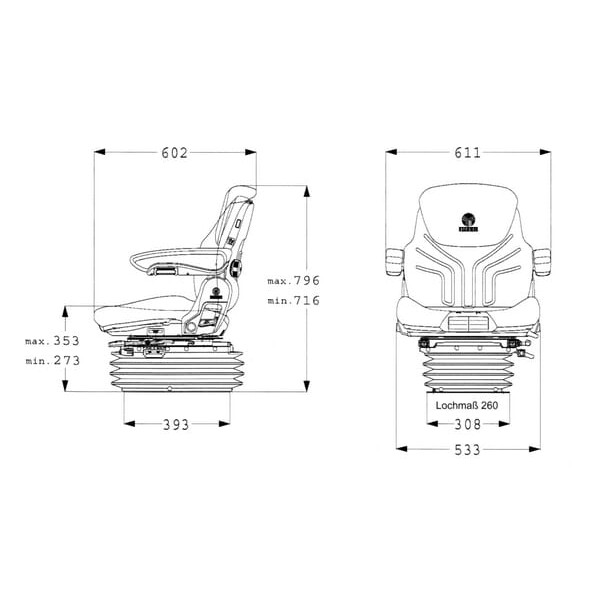 Siedzenie Maximo Professional, Grammer New G1288547 | Exvi