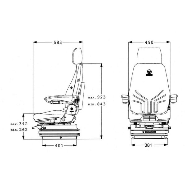 Siedzenie Actimo M z STH, PCW (z konsolami) G1047730 | Exvi
