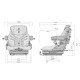 Siedzenie Primo XL Plus, obszyte tkaniną G1453490 | Exvi