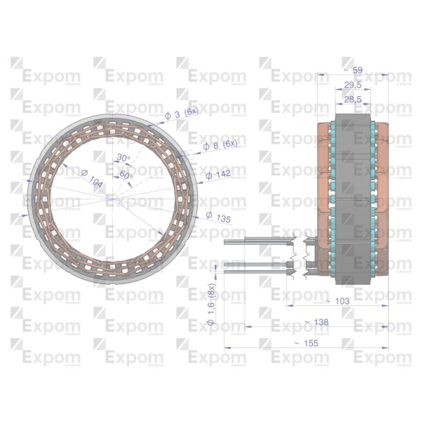 Stojan alternatora 0120468055EX Nowy 1125045143EX | Exvi