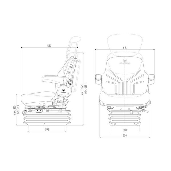Siedzenie podgrzewane MSG95G /721 G1563202 | Exvi