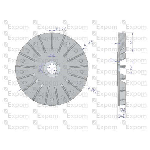 Wentylator alternatora 1125045143EX 1126610061EX | Exvi