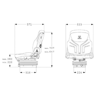 Siedzenie Compacto Basic W, Grammer New G1288537 | Exvi