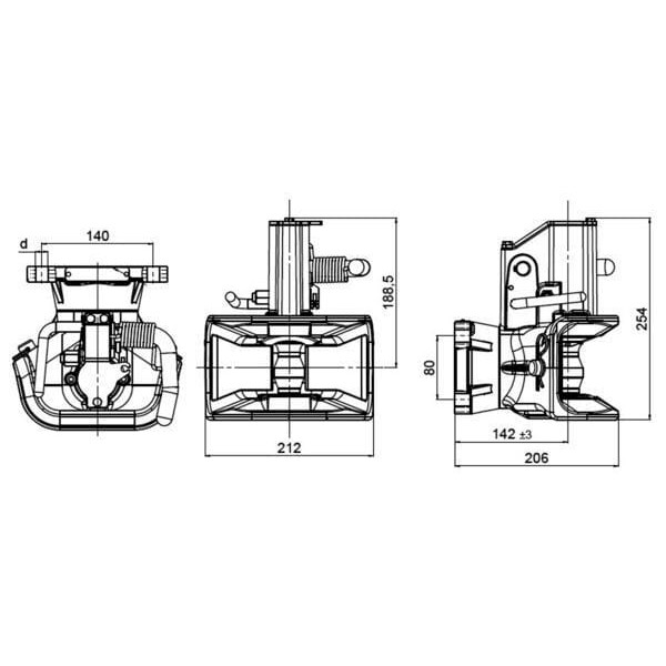 Zaczep transportowy, CH-I 140 x 80 mm 051403221A02 | Exvi