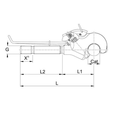 Końcówka hakowa łącznika górnego, M42 x 4,5 L 309925 | Exvi