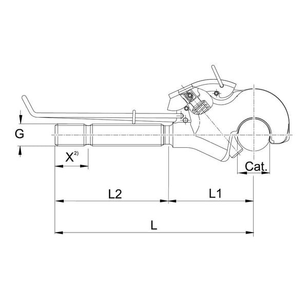 Końcówka hakowa łącznika górnego, M42 x 4,5 L 309925 | Exvi