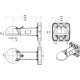 Zaczep kulowy K80, 100 x 110 / 8xM16 8003309 | Exvi