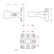 Zaczep kulowy K80, 100 x 110 / 8xM16 8003309 | Exvi