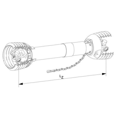 Wał przegubowy bez widłaków P400 L 1210 P4001210OG | Exvi