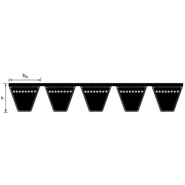 Pas klinowy zespolony Optibelt, KBX 5-3VX-600 53VX600 | Exvi