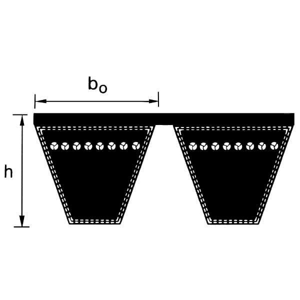 Pas klinowy zespolony 2HB Optibelt 85002HB5250 | Exvi