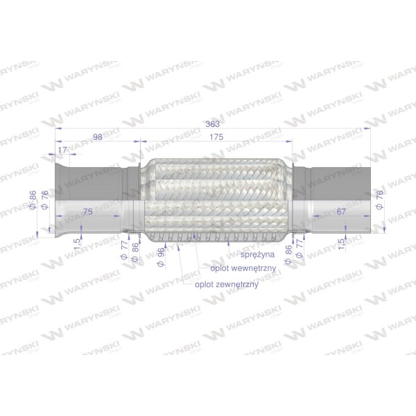 Łącznik elastyczny tłumika AL155806 John AL175163W | Exvi