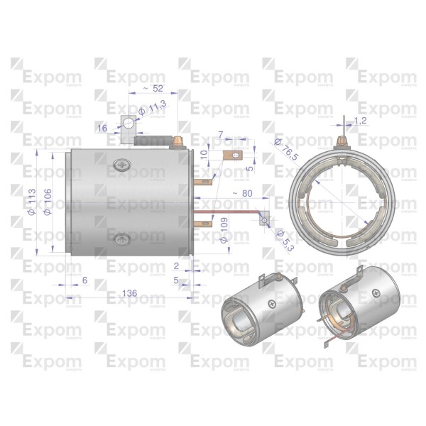Stojan kompletny 8541000. 151100 R11 EXPOM 154100EX | Exvi