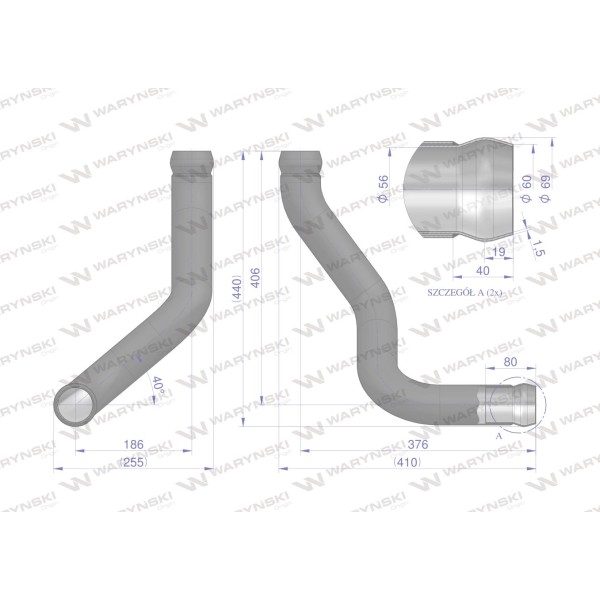 Rura łącząca tłumiki AL116902.John Deere L114990W | Exvi