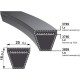 Pas klinowy 25x3690 Optibelt VB253690 | Exvi