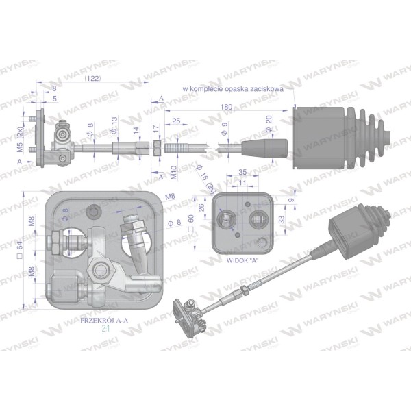 Joystick przyłączeniowy bez przycisku JOY-ROZ-40L | Exvi