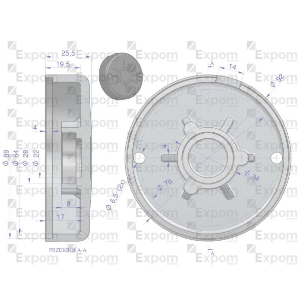 Pokrywa tylna szczotkotrzymacza 7155920EX | Exvi