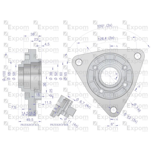 Głowica rozrusznika T-25 MTZ typu Magneton 6956120EX | Exvi